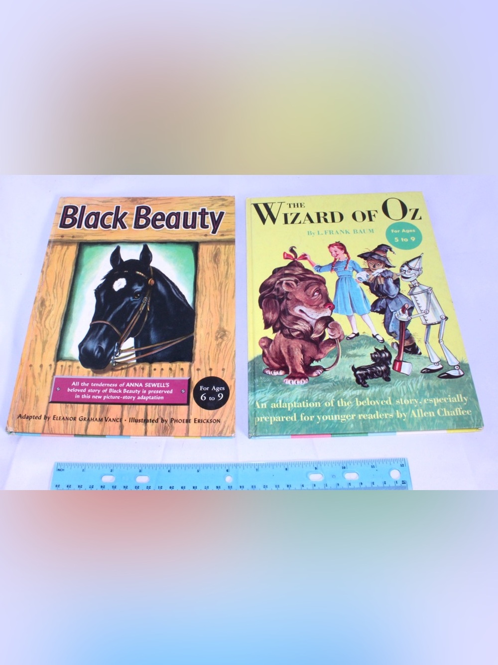 Classic Hardcover Children's Book Set of 2 - Black Beauty and The Wizard of Oz
